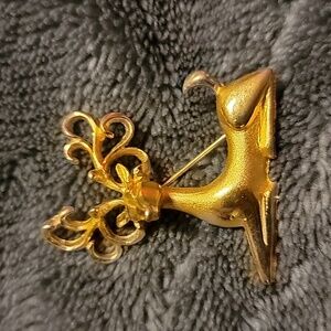 Vintage deer brooch